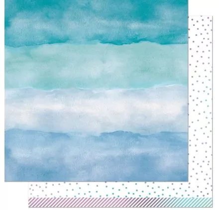 PAPIERS SCRAPBOOKING : Papier double 30x30 'Lawn Fawn - Watercolor Wishes Rainbow' Larimar PAPIERS SCRAPBOOKING : Papier double 30x30 'Lawn Fawn - Watercolor Wishes Rainbow' Larimar