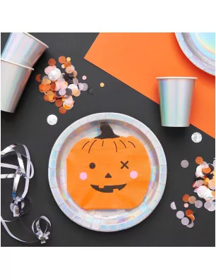 HALLOWEEN : 20 Serviettes 33x33 'Rico Design - Let's Party' Citrouille