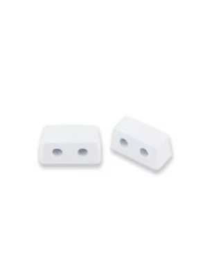 BIJOUX : Perle tile 'La Fourmi Créative' Rectangle Blanc 8x4 mm