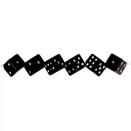 Lot de 95 Perles 'Rico Design - Itoshii' Dés Noir 6 mm
