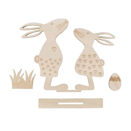 AFFAIRES : Silhouette en bois 'Rayher' Amis de Pâques 20.3 cm x 15.5 cm