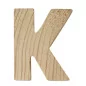 Lettre en bois K 'Rayher' 5 cm x 3.5 x 1 cm Lettre en bois K 'Rayher' 5 cm x 3.5 x 1 cm