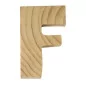 Lettre en bois F 'Rayher' 5 cm x 3.5 x 1 cm Lettre en bois F 'Rayher' 5 cm x 3.5 x 1 cm