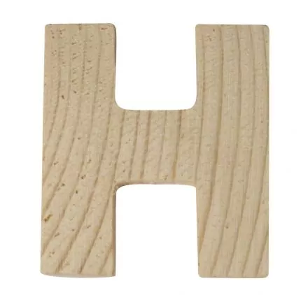 SUPPORTS A DECORER : Lettre en bois H 'Rayher' 5 cm x 4 x 1 cm SUPPORTS A DECORER : Lettre en bois H 'Rayher' 5 cm x 4 x 1 cm
