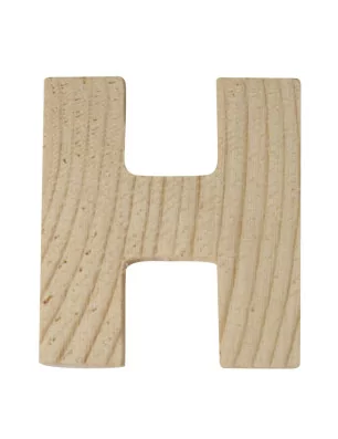 SUPPORTS A DECORER : Lettre en bois H 'Rayher' 5 cm x 4 x 1 cm