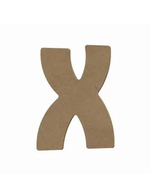 SUPPORTS A DECORER : Support en bois 'Gomille' Lettre X 15 cm x 11 cm