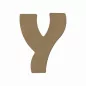 Support en bois 'Gomille' Lettre Y 15 cm x 11.5 cm Support en bois 'Gomille' Lettre Y 15 cm x 11.5 cm