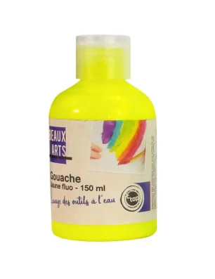 ENFANTS : Bouteille de 150 ml de gouache 'Ctop' Jaune fluo