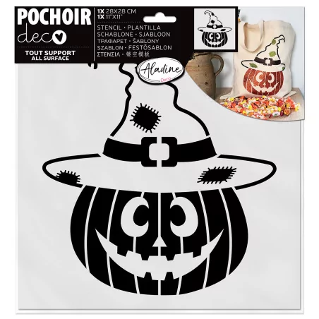 POCHOIRS : Pochoir 28x28 cm 'Aladine' Citrouille