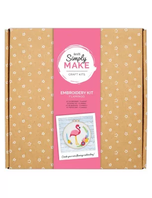 ART DU FIL : Kit Broderie 'Docrafts - Simply Make' Flamant rose