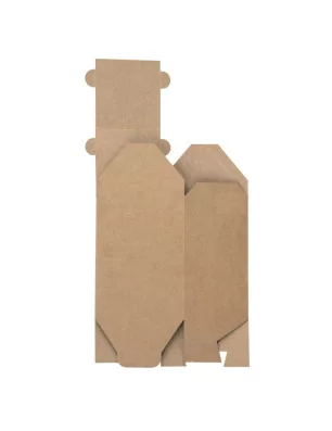 SUPPORTS A DECORER : Lot de 3 boîtes à monter 'Rayher' Maison Kraft 20x10x7.5 cm