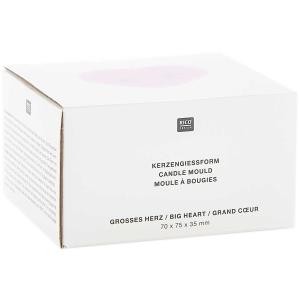 Moule à bougie 'Rico Design' Grand coeur 7x7.5x3.5 cm