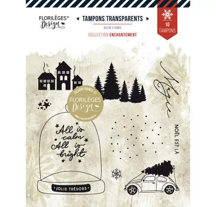 Tampons transparents 'Florilèges Design - Carnet Nature' Textures script