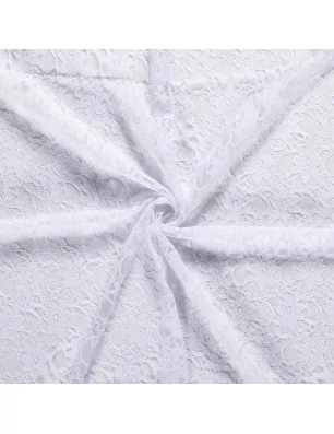 TISSUS : Tissu dentelle '3B Com' Blanc 150 cm par 50 cm (à la coupe)