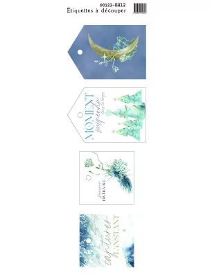 SCRAPBOOKING : Planche d'étiquettes à découper 'Comptoir du Scrap - Eclipse Hivernale' Tags EH12