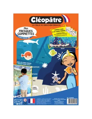GOMMETTES : Fresque gommettes repositionnables 'Cléopâtre' Fonds marins