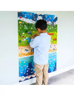 GOMMETTES : Fresque gommettes repositionnables 'Cléopâtre' Fonds marins