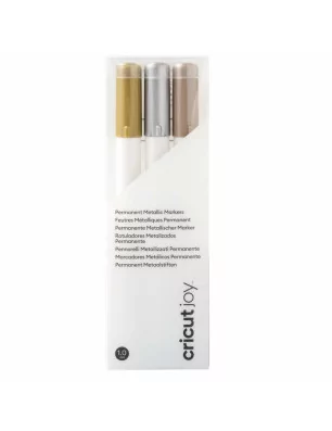 CRICUT JOY : Lot de 3 feutres métalliques 'Cricut Joy' Or/Argent/Cuivre 1 mm