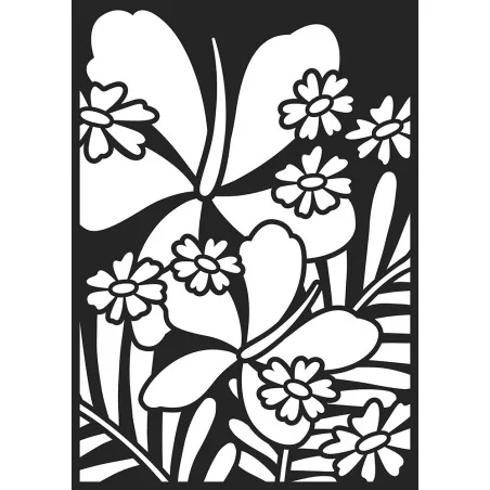 POCHOIRS : Pochoir A4 'Artemio - Color Block' Fleurs