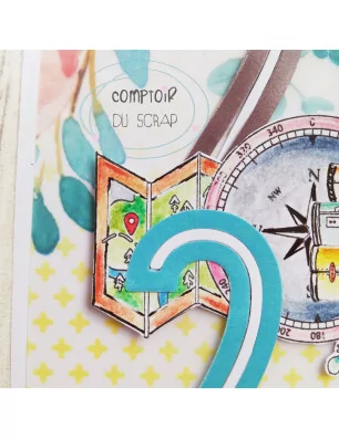 SCRAPBOOKING : Tampons transparents 'Comptoir du Scrap - Echappée Belle' Sur le camp