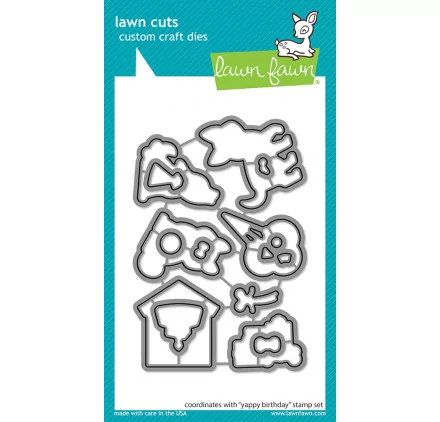 OUTILLAGE & MACHINES : Dies / Matrices de découpe 'Lawn Fawn' Yappy Birthday OUTILLAGE & MACHINES : Dies / Matrices de découpe 'Lawn Fawn' Yappy Birthday