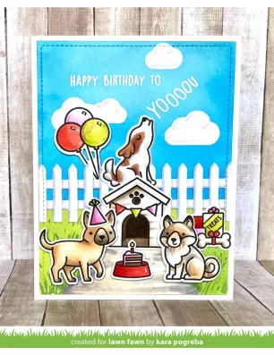 OUTILLAGE & MACHINES : Dies / Matrices de découpe 'Lawn Fawn' Yappy Birthday