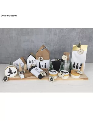 SCRAPBOOKING : 24 Chiffres de l'Avent en bois 'Rayher' 4 cm