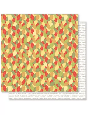 PAPIERS SCRAPBOOKING : Papier double 30x30 'Mes P'tits Ciseaux - Automne Gourmand' 5