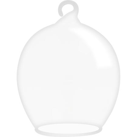 SUPPORTS A DECORER : Set de 2 boules en verre 'Artemio' 6.5x9cm