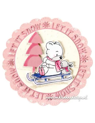 PAPIERS A4 : Assortiment A4 de 16 papiers décorés 'Marianne Design' Eline's Winter Dreams