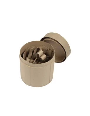 SUPPORTS A DECORER : Lot de 2 boîtes cadeaux en papier mâché 'Decopatch' Rondes