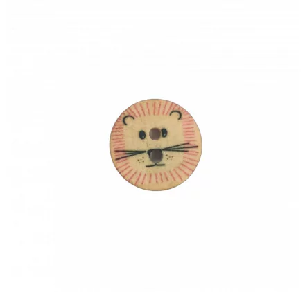 SCRAPBOOKING : Bouton en bois 2 trous '3B Com' Lion 15 mm SCRAPBOOKING : Bouton en bois 2 trous '3B Com' Lion 15 mm