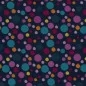 Tissu Sweat polaire alpin '3B Com' Imprimé Pois bleu marine 150 cm par 50 cm (à la coupe) 