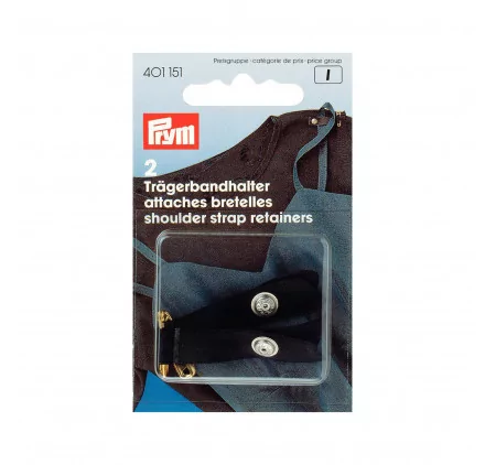 ART DU FIL : Lot de 2 attaches bretelles avec épingle de sureté 'Prym' Noir