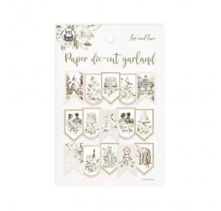 SCRAPBOOKING : Lot de 15 die-cuts 'P13 - Love and Lace' Guirlande