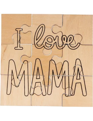 ENFANTS : Puzzle en bois 'Artemio' I Love Mama