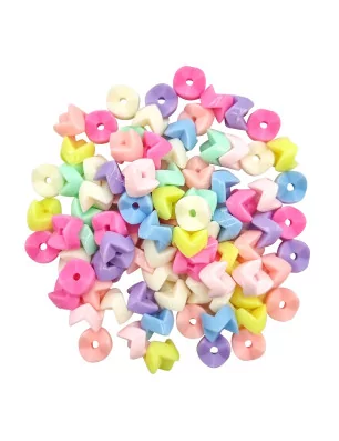 SCRAPBOOKING : Perles fantaisies acrylique emboitables 'Ctop - Oh!mon bijou' Multicolore 45g