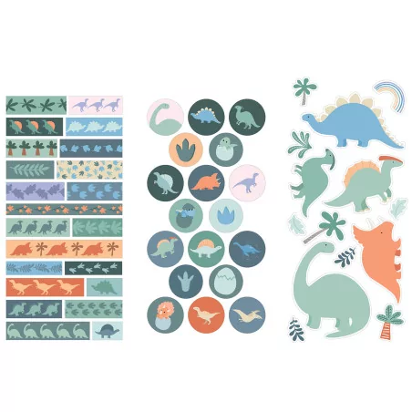 SCRAPBOOKING : Autocollants 'Artemio - Dinos & Co' 3 Planches