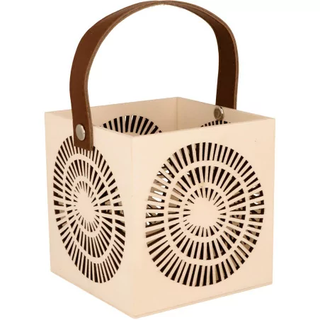 SUPPORTS A DECORER : Lanterne en bois 'Artemio - Boho'