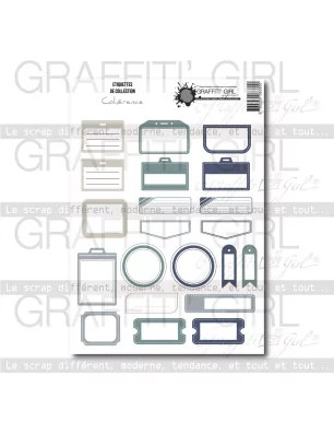 SCRAPBOOKING : Planche d'étiquettes 'Graffiti' Girl' Cohérence