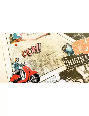 SCRAPBOOKING : Planche d'étiquettes 'Graffiti' Girl' City Street