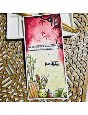 POCHOIRS : Pochoir 'Chou & Flowers - Soleil Levant' Esquisse