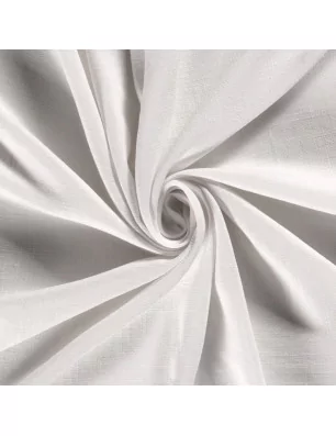 ART DU FIL : Tissu viscose de lin chaine trame '3B Com' Blanc optique 135 cm par 50 cm (à la coupe)