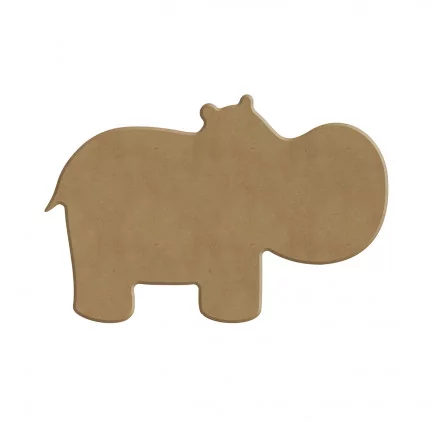 SUPPORTS A DECORER : Hippopotame en bois 'Gomille' 13x9 cm SUPPORTS A DECORER : Hippopotame en bois 'Gomille' 13x9 cm