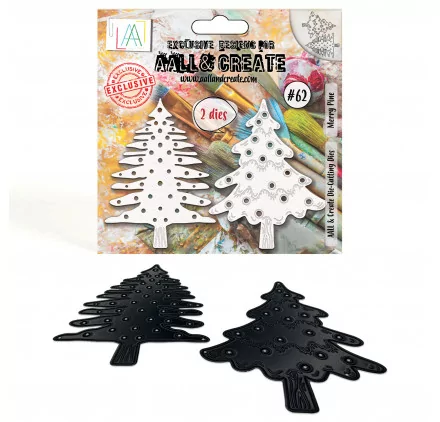 OUTILLAGE & MACHINES : 2 Dies / Matrices de découpe 'AALL & Create' Merry Pine
