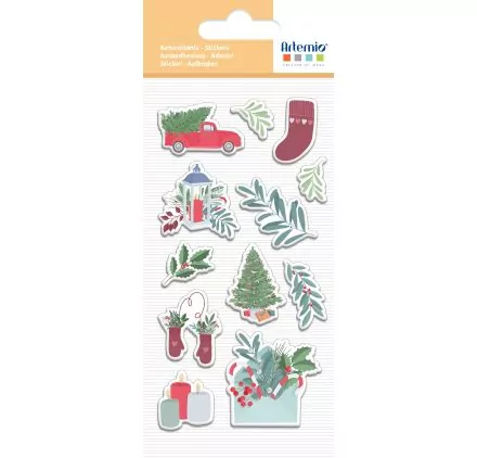 SCRAPBOOKING : Autocollants puffy 'Artemio - Christmas Time'