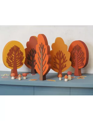 SUPPORTS A DECORER : Arbre déco en bois 'Artemio' Bouleau 21x12x2.5 cm
