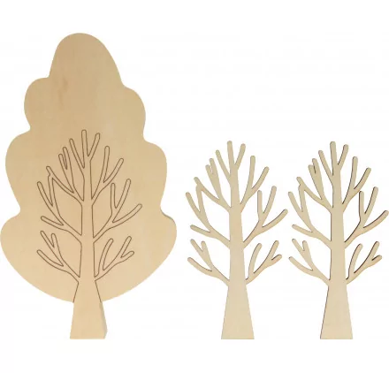 SUPPORTS A DECORER : Arbre déco en bois 'Artemio' Bouleau 21x12x2.5 cm SUPPORTS A DECORER : Arbre déco en bois 'Artemio' Bouleau 21x12x2.5 cm