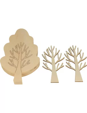 SUPPORTS A DECORER : Arbre déco en bois 'Artemio' Bouleau 21x12x2.5 cm