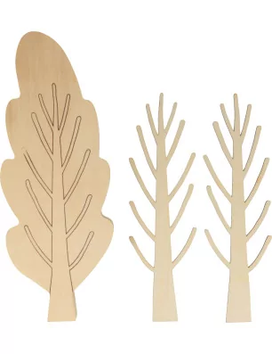 SUPPORTS A DECORER : Arbre déco en bois 'Artemio' Peuplier 23x8.5x2.5 cm
